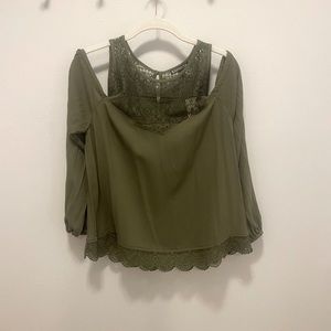 Express Olive Green Blouse